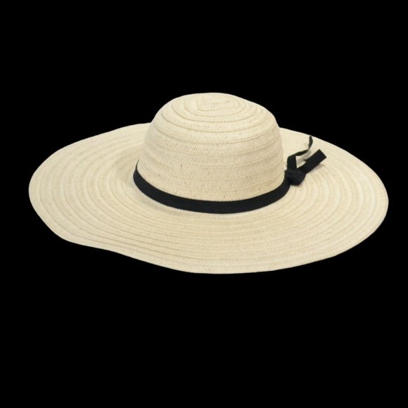 2 Woman's Hats For Spring Summer Beach With Ribbon Decor - Picture 2 of 9